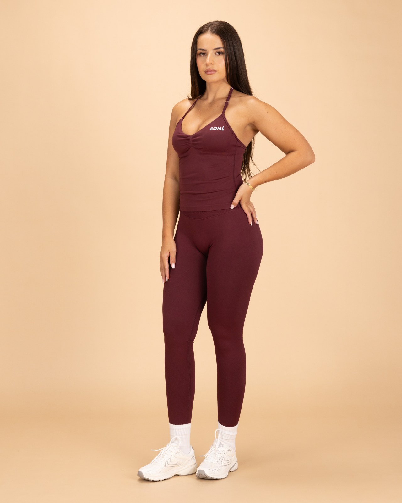 The Halter Top - Burgundy